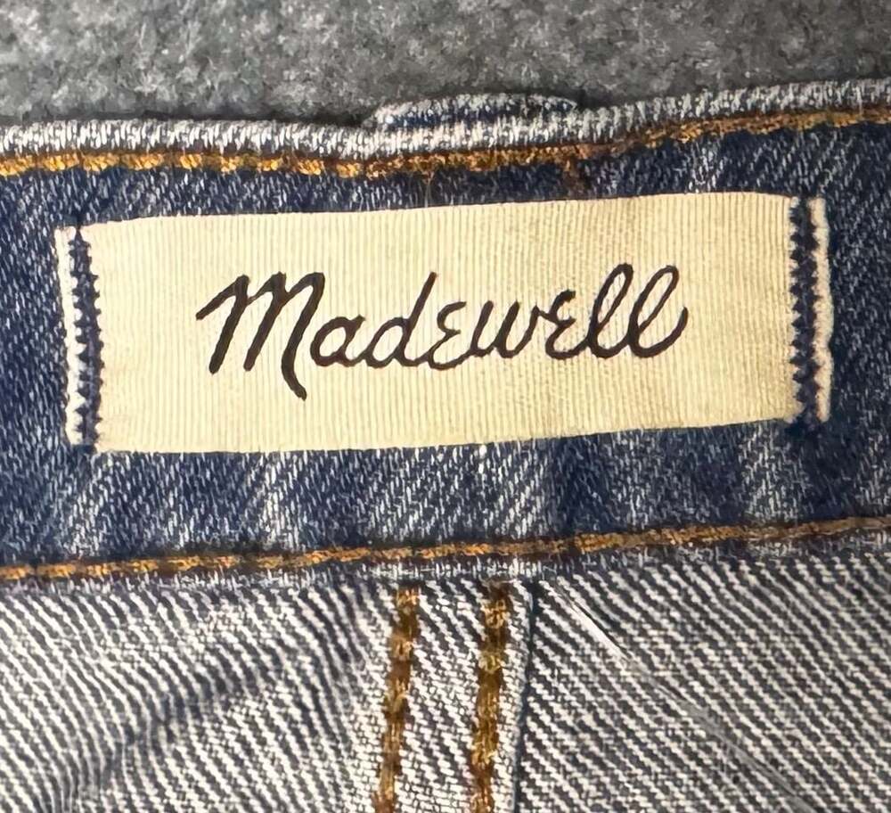 Madewell Button-Front A-Line Denim Mini Skirt 29 - Picture 7 of 8